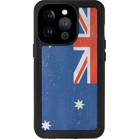 Australia Flag Distressed iPhone 15 Pro Waterproof Case